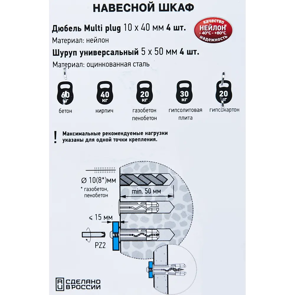 ЕВРОПАРТНЕР - Комплект крепежей для настенных шкафов 89359471 STLM-1346622 - Вид №7