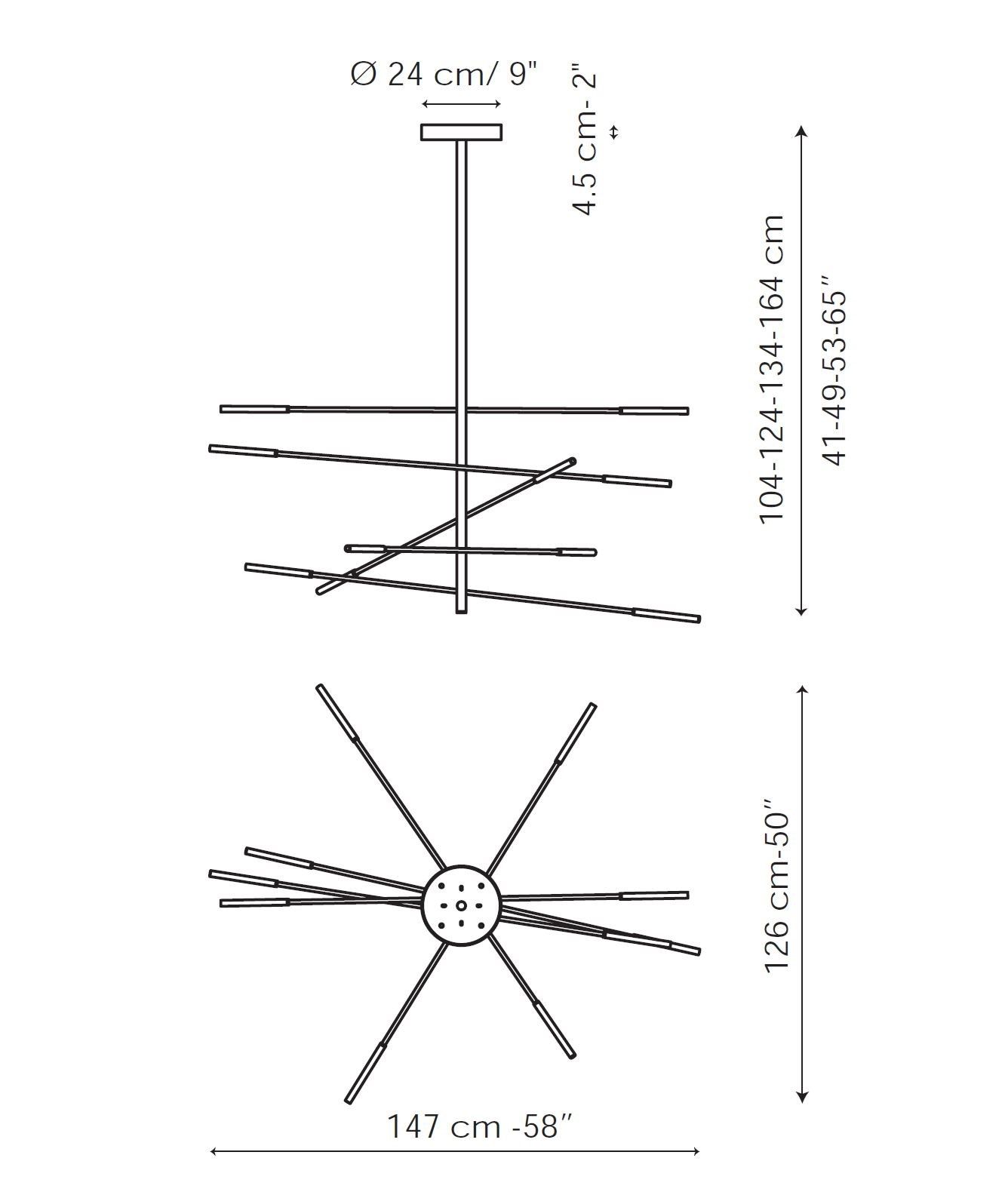 Окрашенный металлический подвесной светильник BONALDO ARCH-00006666 - Вид №4