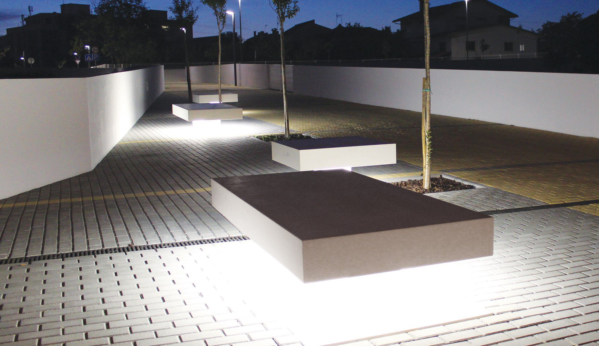 Бетонная скамья без спинки amop Plano ARCH-00142250 - Вид №1