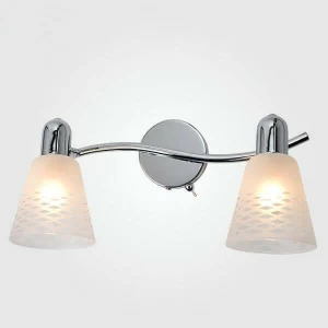 Спот настенный с белыми плафонами хром "Органик" 20053/2 EUROSVET ОРГАНИК 00-3926383 Белый;хром