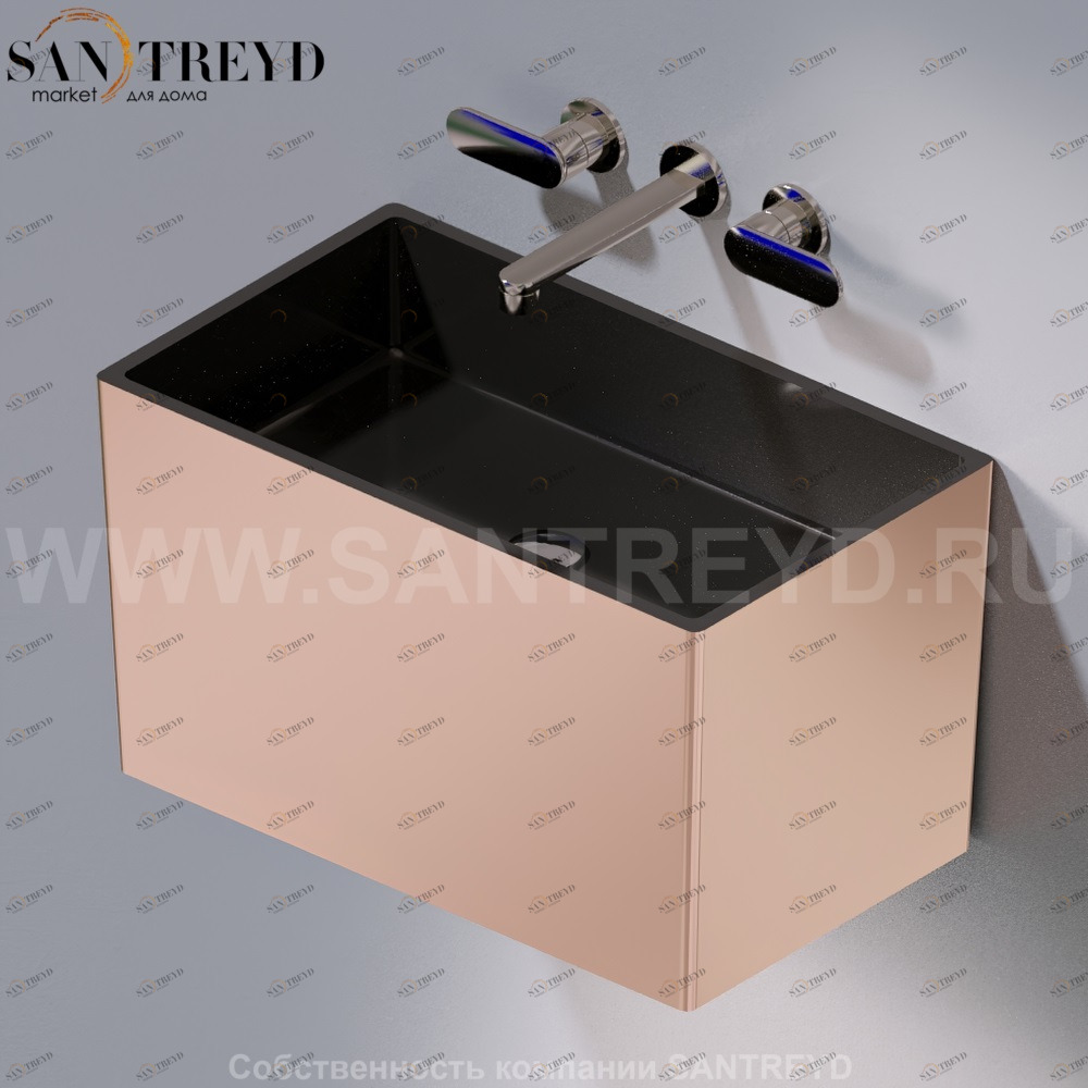 L111.260 Подвесная раковина настенная овальная A. e T. Italia TOWER черная AeT ITALIA