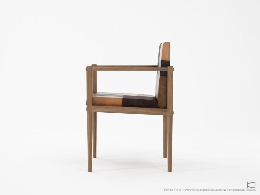 KARPENTER Мягкое кожаное кресло с подлокотниками Katchwork sun-id-1459147 - Вид №4