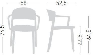 GABER Стул из технополимера с подлокотниками Abuela sun-id-1353146 - Вид №2