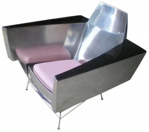 ICI ET LÀ Кресло из нержавеющей стали с подлокотниками Handmade metal furniture by ici et là Sfh01