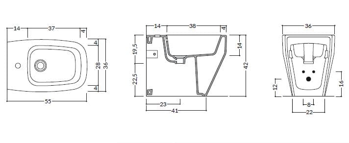 Керамические биде Gruppo Geromin Fio ARCH-00105556 - Вид №2