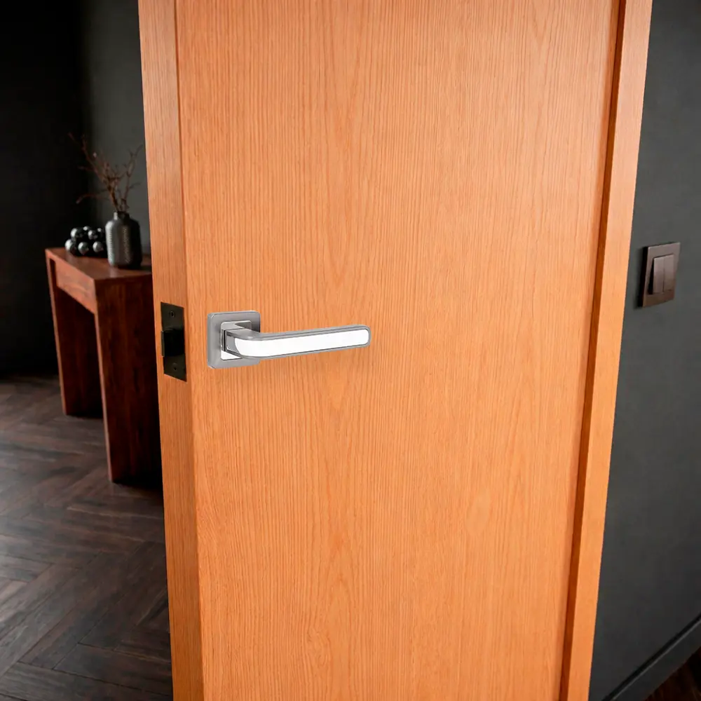 Дверная ручка на розетке Armex H-22106-A без запирания цвет графит/хром STLM-2196069 - Вид №6