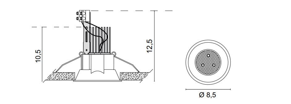 Утопленный светодиодный прожектор EGOLUCE колпачок ARCH-00096375 - Вид №2