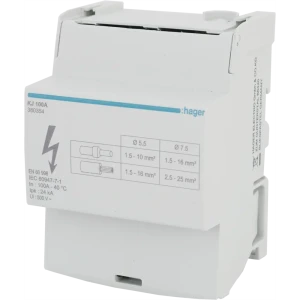 Блок распределительный Hager KJ100A 4 полюса 100 А