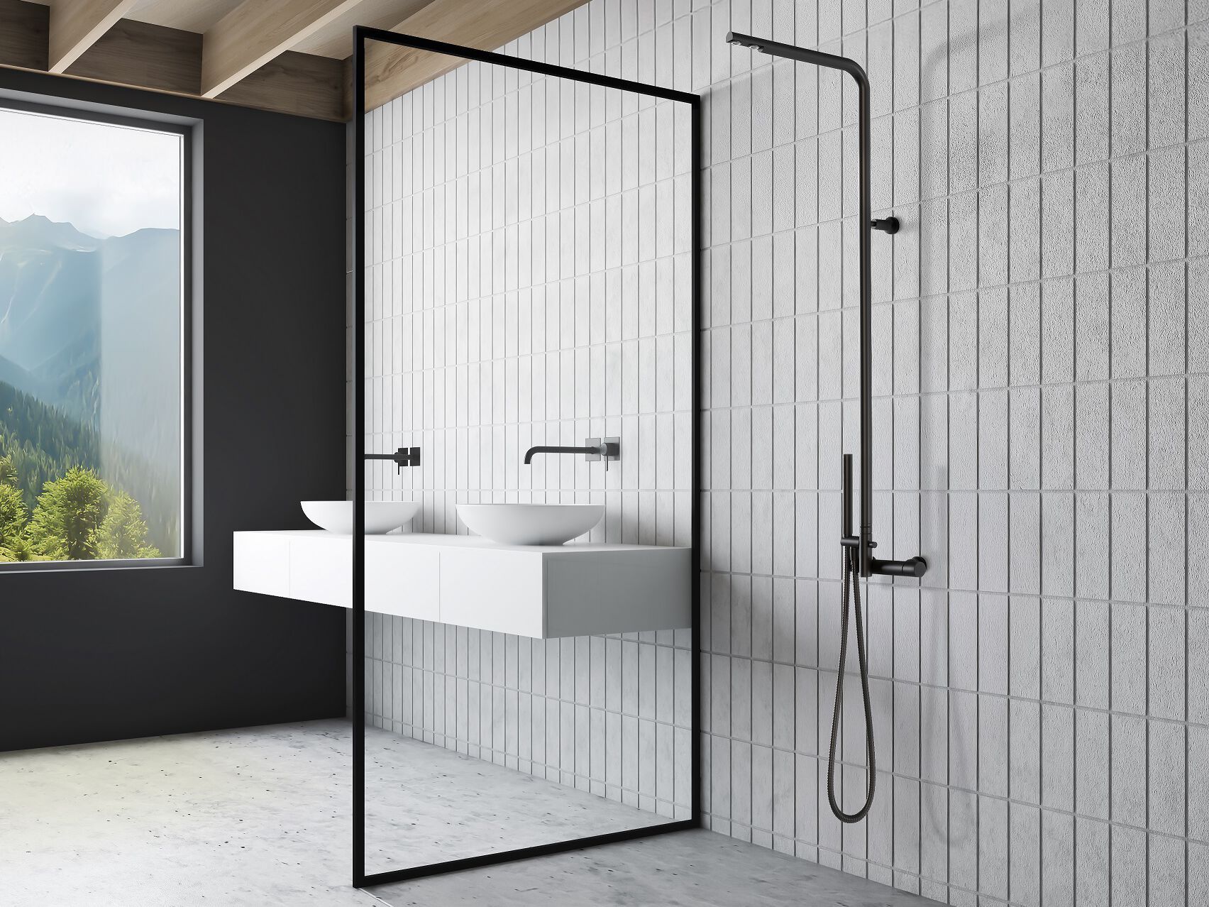 Нержавеющая сталь наружная душевая колонна / душ Ama Luxury Shower DORIDE ARCH-00023945