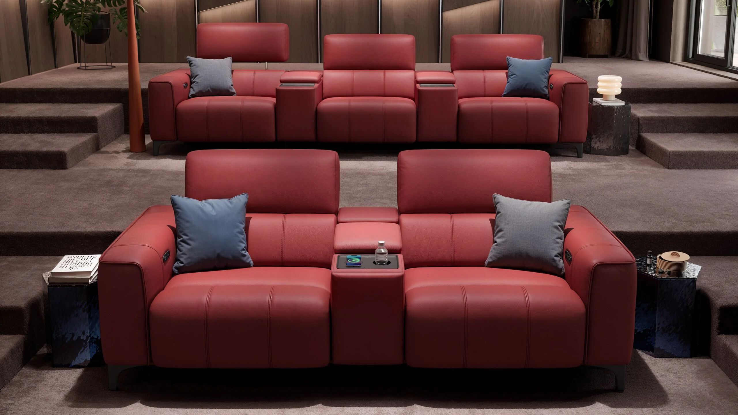 2 местный домашний кинотеатр кожаный диван Sofanella Nanto Kino ARCH-00143675 - Вид №5