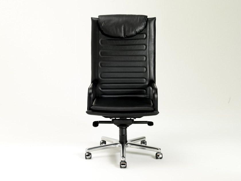 i 4 Mariani Кожаное кресло руководителя на колесиках Loop sun-id-1471092 - Вид №2