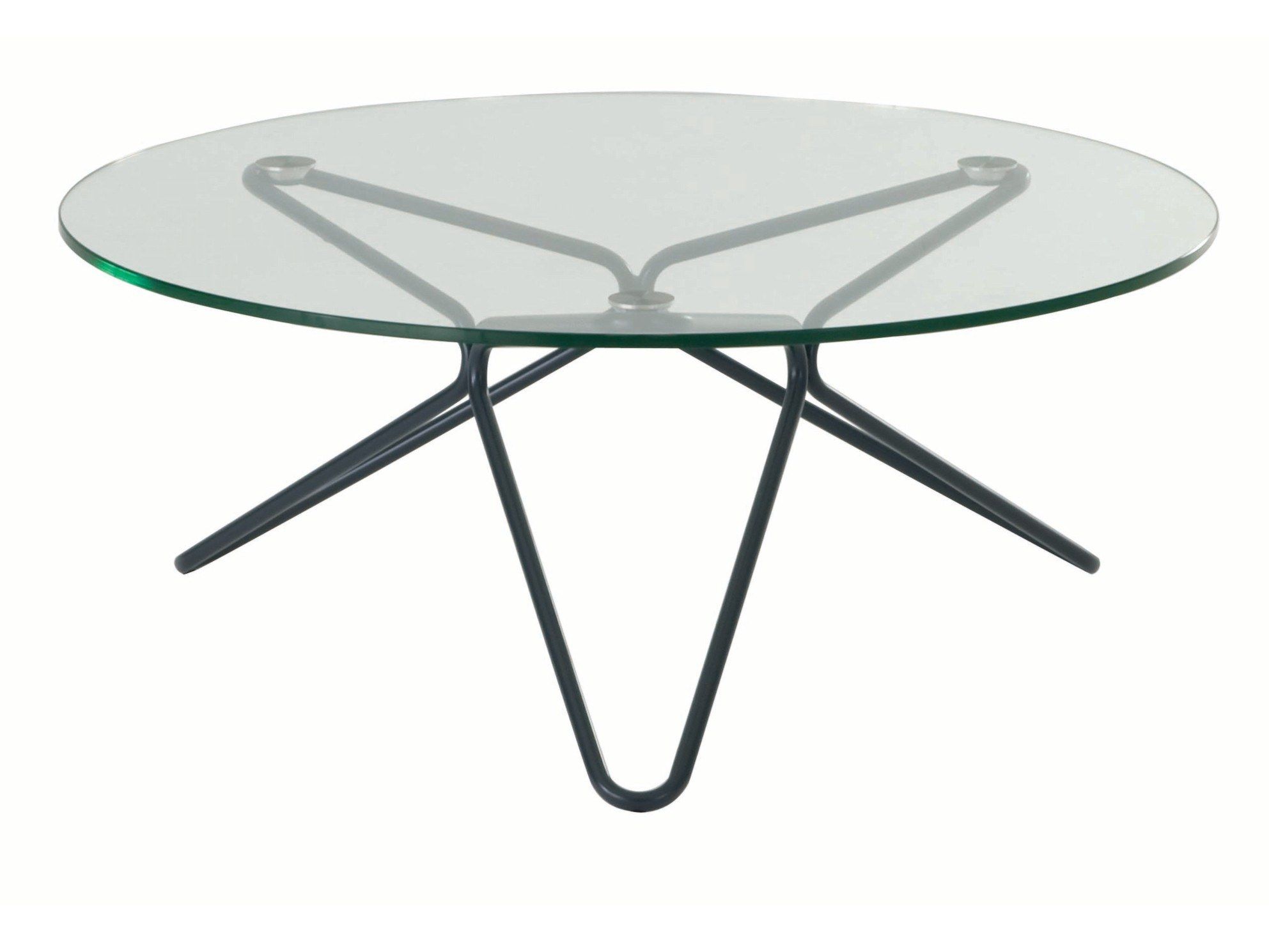 Круглый садовый стол из стали и стекла ROCHE BOBOIS MADAME O ARCH-00016016