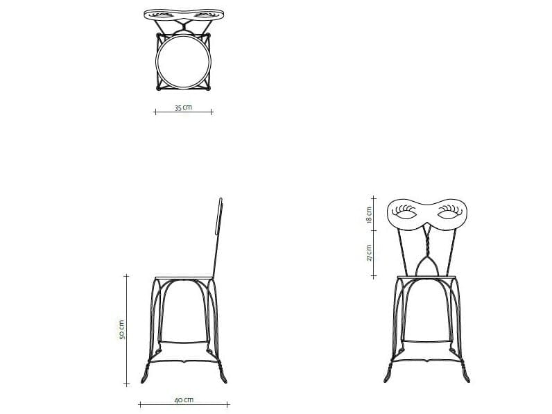 Стул из алюминиевой проволоки и кожи altreforme Арлекин ARCH-00126842 - Вид №4