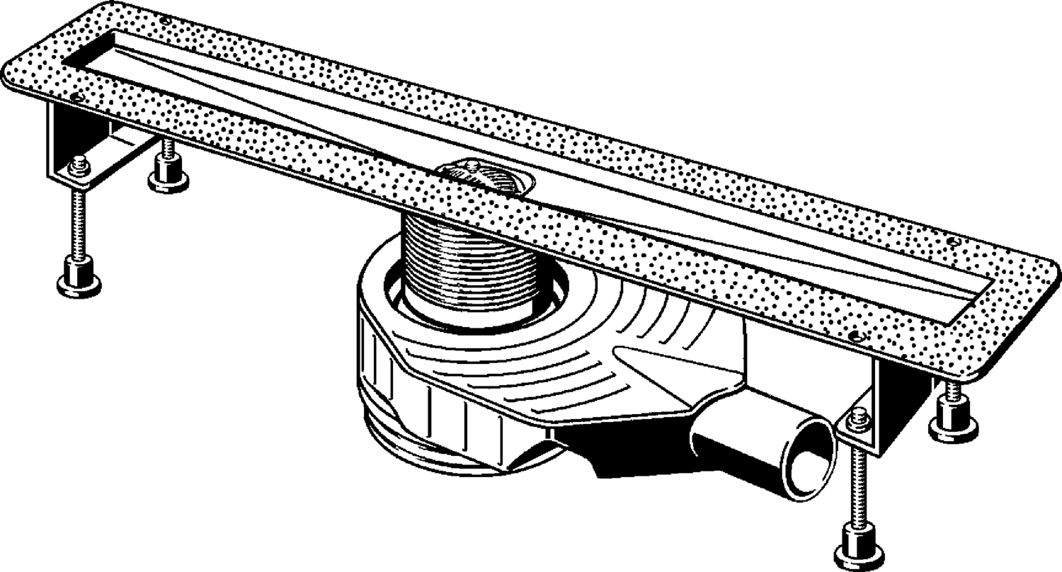 Канализационная арматура  Душевые лотки Advantix  Решетки VIEGA 655 105 1) Модель 4980.10 Santreyd  - Вид №1