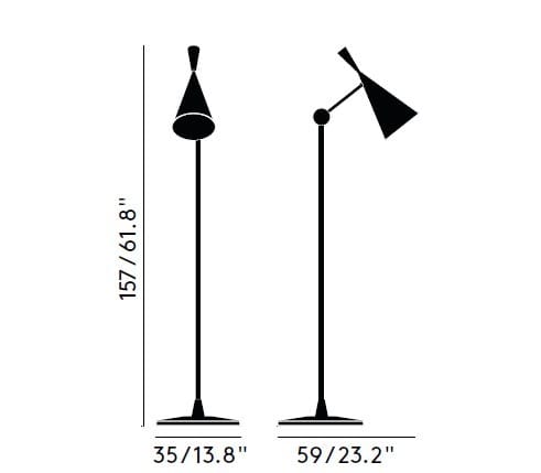 Латунь регулируемый светодиодный торшер Tom Dixon Beat ARCH-00078214 - Вид №6