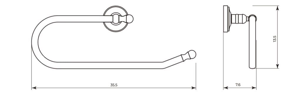 Латунный держатель для полотенец Gaia Mobili Complements ARCH-00088593 - Вид №2
