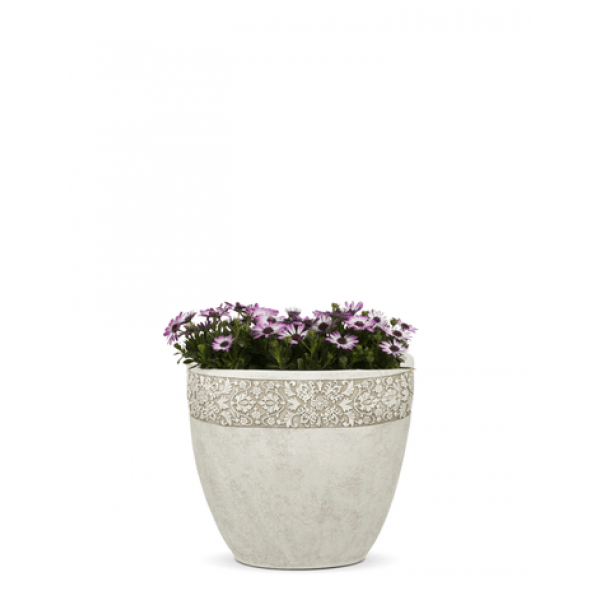 Ваза бежевая с декоративным элементом диаметр 34 см "Пуатье" LE-VILLAGE - 081677 Бежевый  - Вид №2