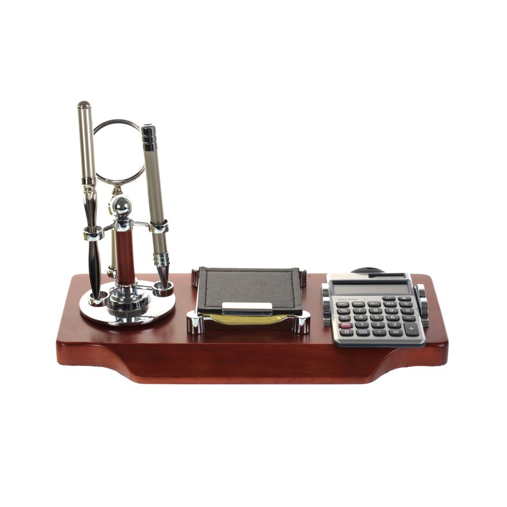 209921 Настольный набор (ручка, нож для писем, лупа, блокнот, калькулятор) 30 х 15 х 20 см Santreyd 