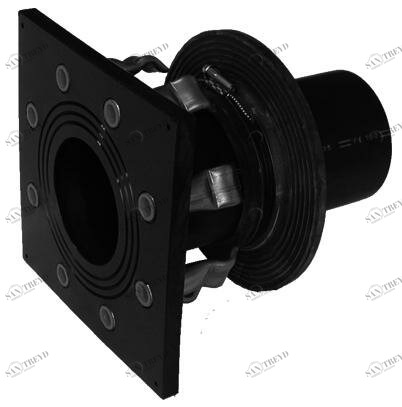 SANIT 72106401016 Настенный воздуховод PE, прямой односторонний фланец втулки якоря V4A 