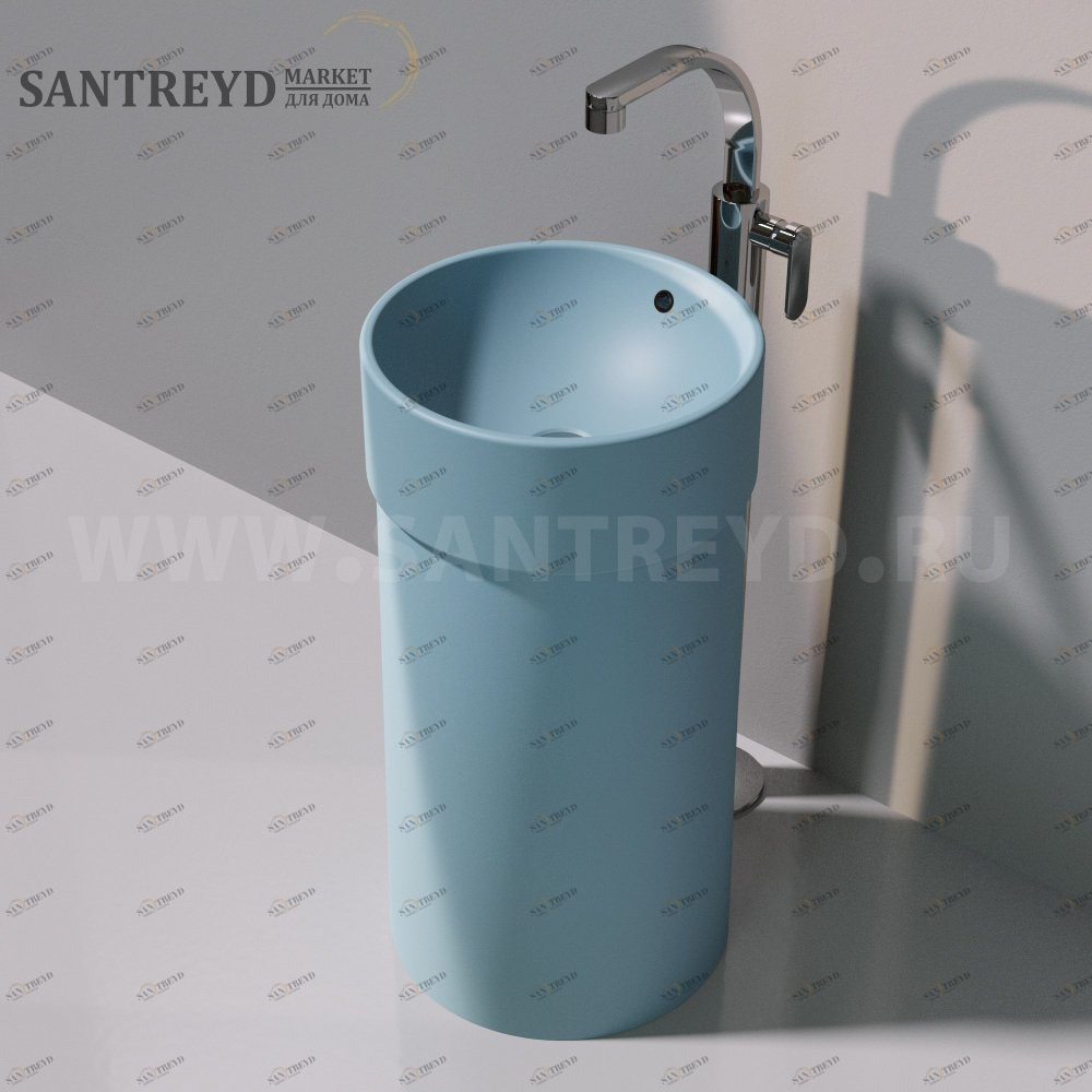 505042CCOLC5014 Напольная раковина стоящая круглая Ceramica Flaminia Twin