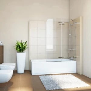 Шторка на ванну 130x160 GV-862A прозрачное стекло 6 мм GUTEWETTER TREND PEARL