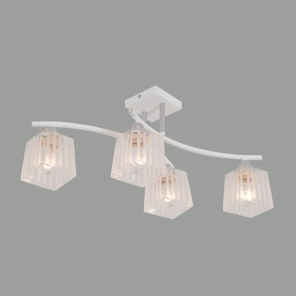 Люстра потолочная «Nares» 4 лампы 12 м² цвет белый SCHAFFNER STLM-2123268 - Вид №1