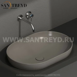 B6O61AT Встроенная раковина под столешницу овальная Ceramica Globo T-EDGE