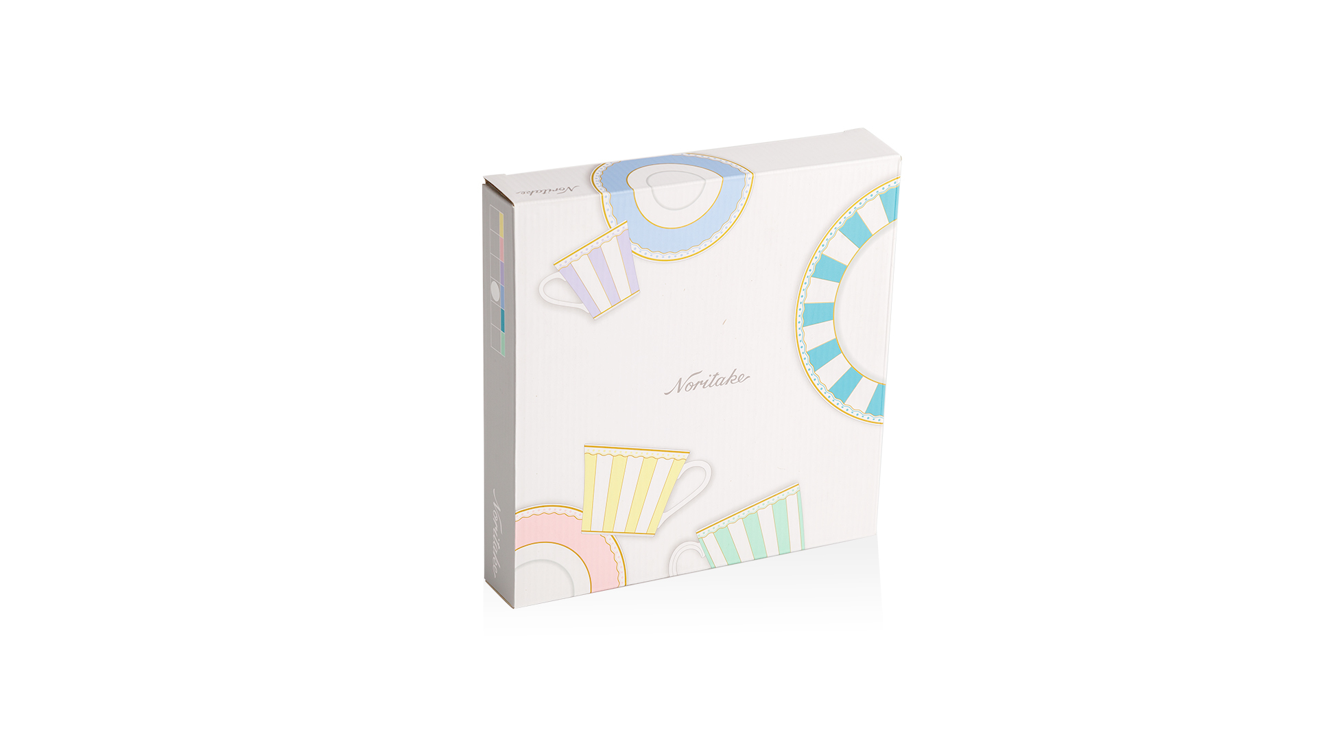 10613878 Noritake Набор тарелок десертных Noritake "Карнавал" 21см (розовая полоска), 2шт, п/к Фарфор  - Вид №2
