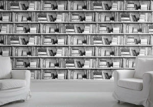 Mineheart Виниловые обои Photocopy bookshelf Wal/015