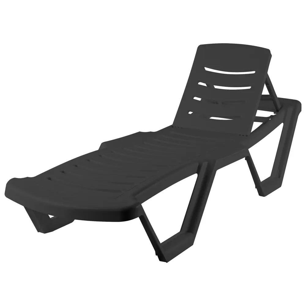 Шезлонг без подушки Элластик 187x32 см пластик серый Santreyd STLM-2062443 - Вид №1