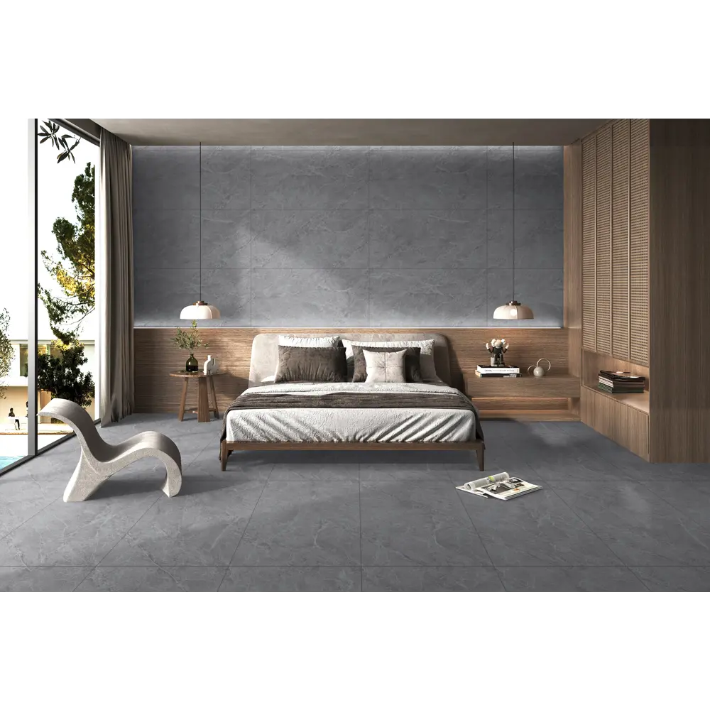 Глазурованный керамогранит Montecarlos 60x120 см 1.44 м² гладкий цвет серый Santreyd STLM-2015606 - Вид №3