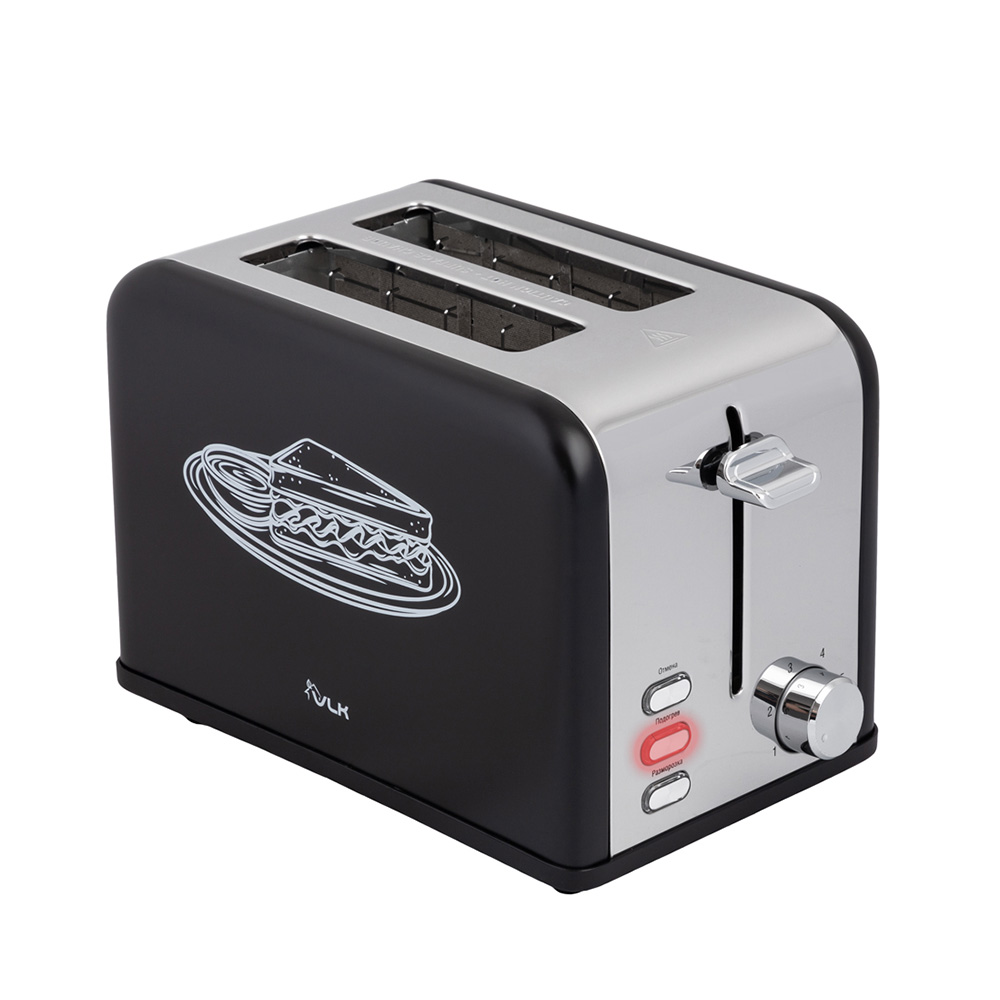 9905708 Тостер VLK Palermo 101 черный STDN-0129728