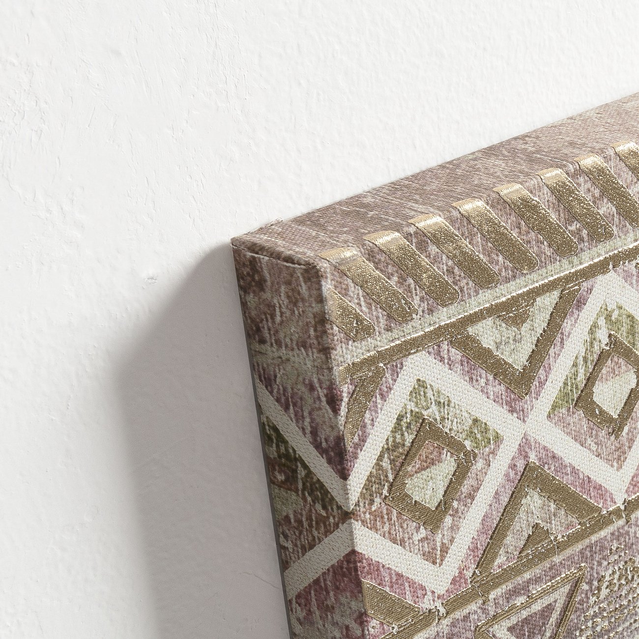 Картина на холсте орнамент ромбы Davide 90x30 см от La Forma LA FORMA DAVIDE 00-3865188 Бежевый;белый;серый  - Вид №2