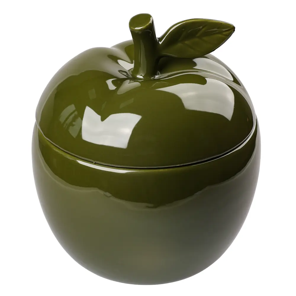 DREAM RIVER Керамическое яблоко зеленое декоративное 17.5×20.5 см 89432359 STLM-1572637