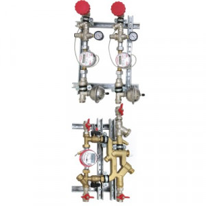 VT.NM.VF.15.RS.0 Квартирная станция для систем отопления и водоснабжения вертикального размещения Valtec 1,5/1,5 м куб./ч, RS 485