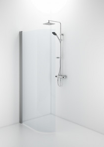 58900290 Гнутая дверь IFO Space SBNK, алюминиевый профиль, прозрачное стекло без ручек, профили SBNK 900