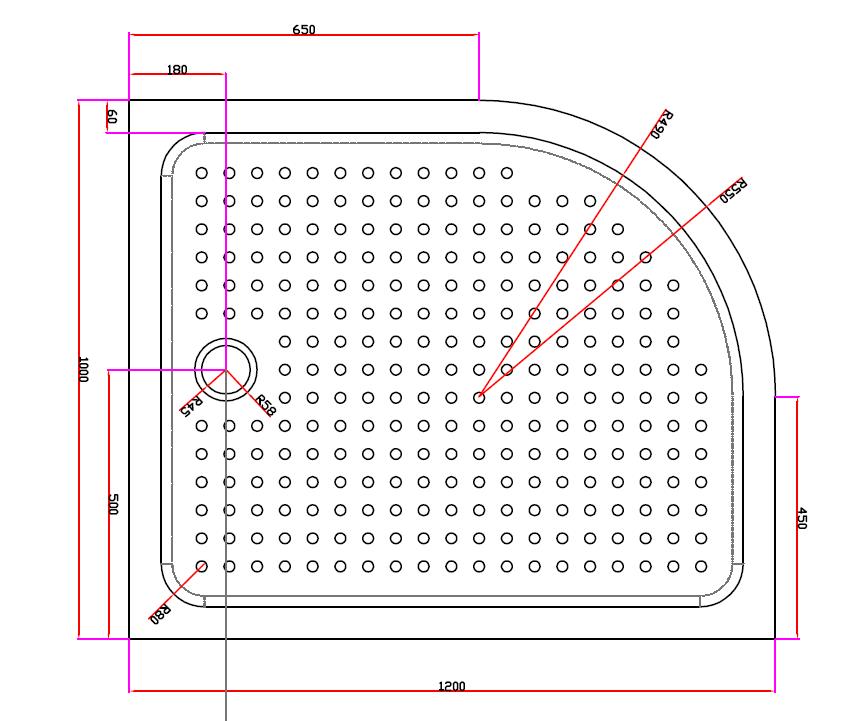 Акриловый поддон CEZARES TRAY-A-RH-120/100-550-15-W-L  - Вид №1