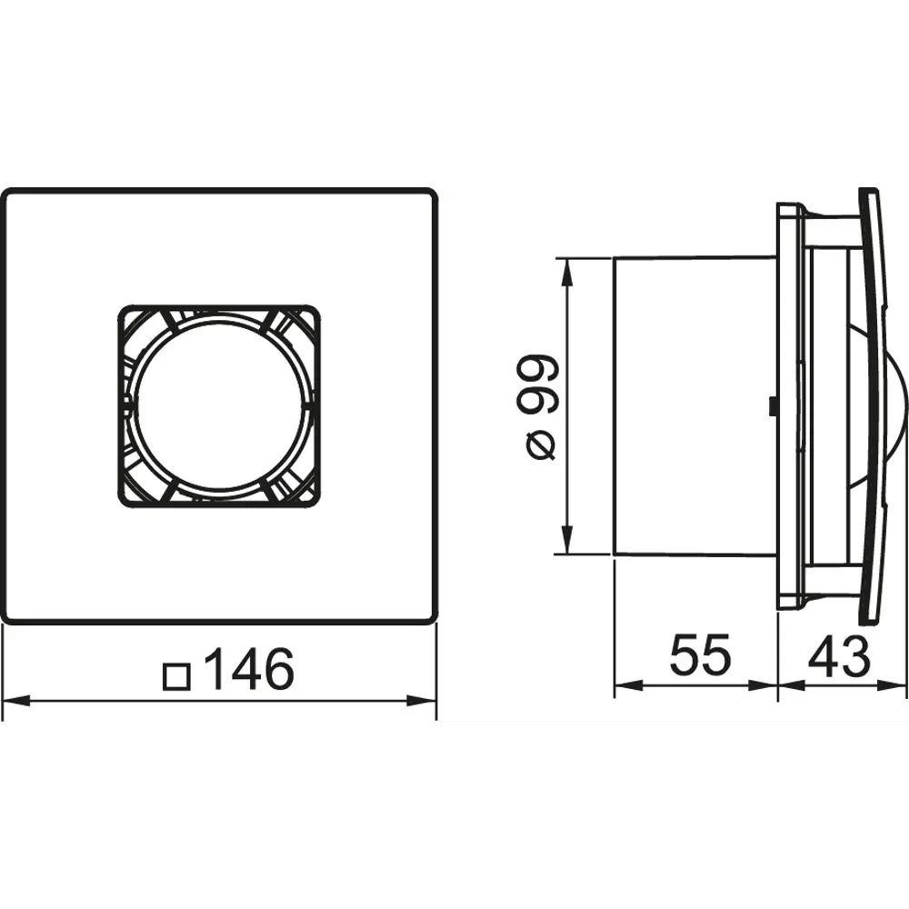 Вентилятор осевой вытяжной Вентс Atoll D100 мм 33 дБ 90 м³/ч цвет белый STLM-2049765 - Вид №5