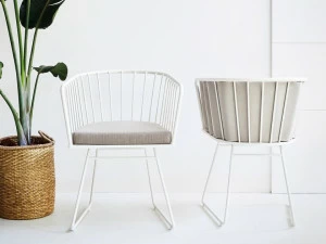 Bivaq Стул с салазками из алюминия с подлокотниками Illa