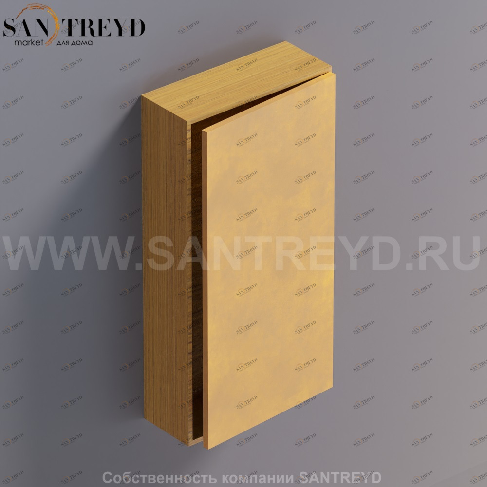 LIFT Модульный шкаф 80 см с правой дверью на доводчиках. Модули могут располагаться горизонтально и вертикально. Отделка: тик и натуральная кожа. AMOB052NAPTDX Agape