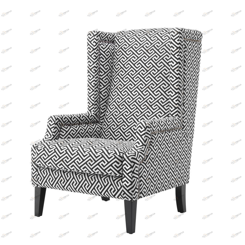 Кресло Eleventy от Eichholtz EICHHOLTZ ДИЗАЙНЕРСКИЕ, EICHHOLTZ 062281 Принт;черный;белый 