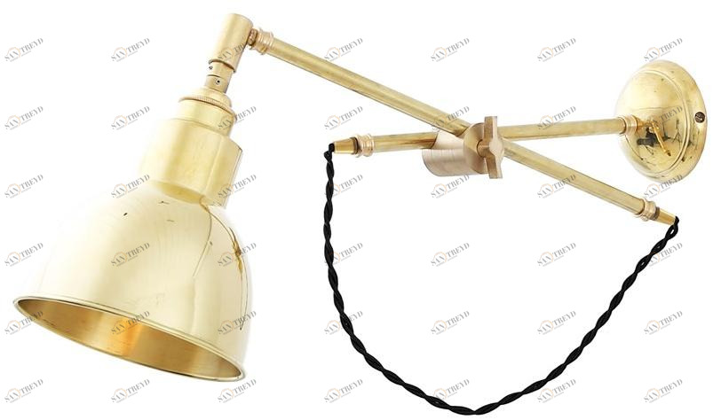 Mullan Lighting Регулируемая латунная лампа для чтения Santiago Mlwl233