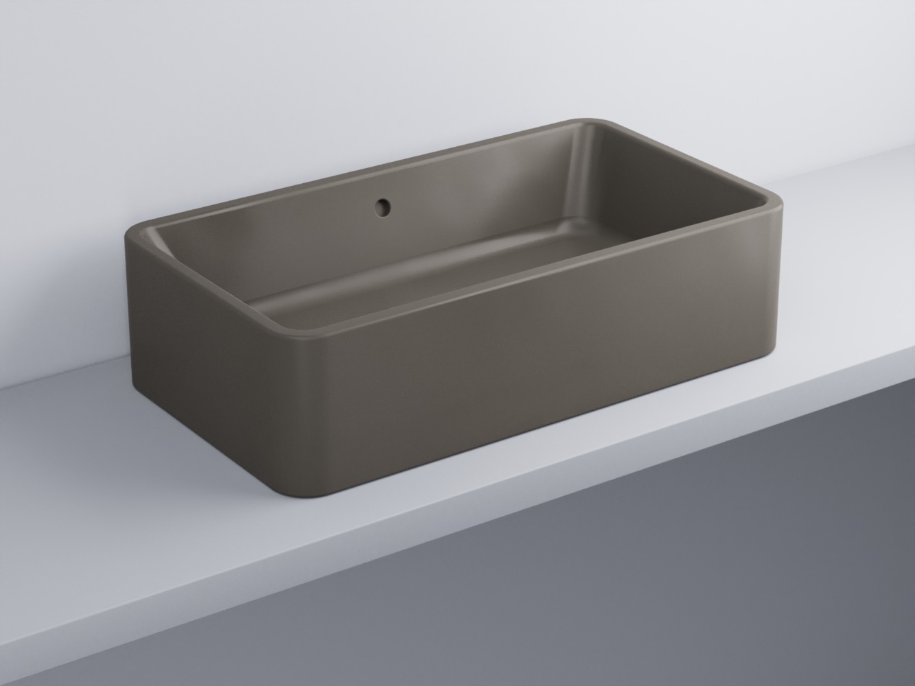 SHLAA7520-FN Раковина накладная прямоугольная с переливом 75 x 20 h cielo Shui Ceramica Cielo