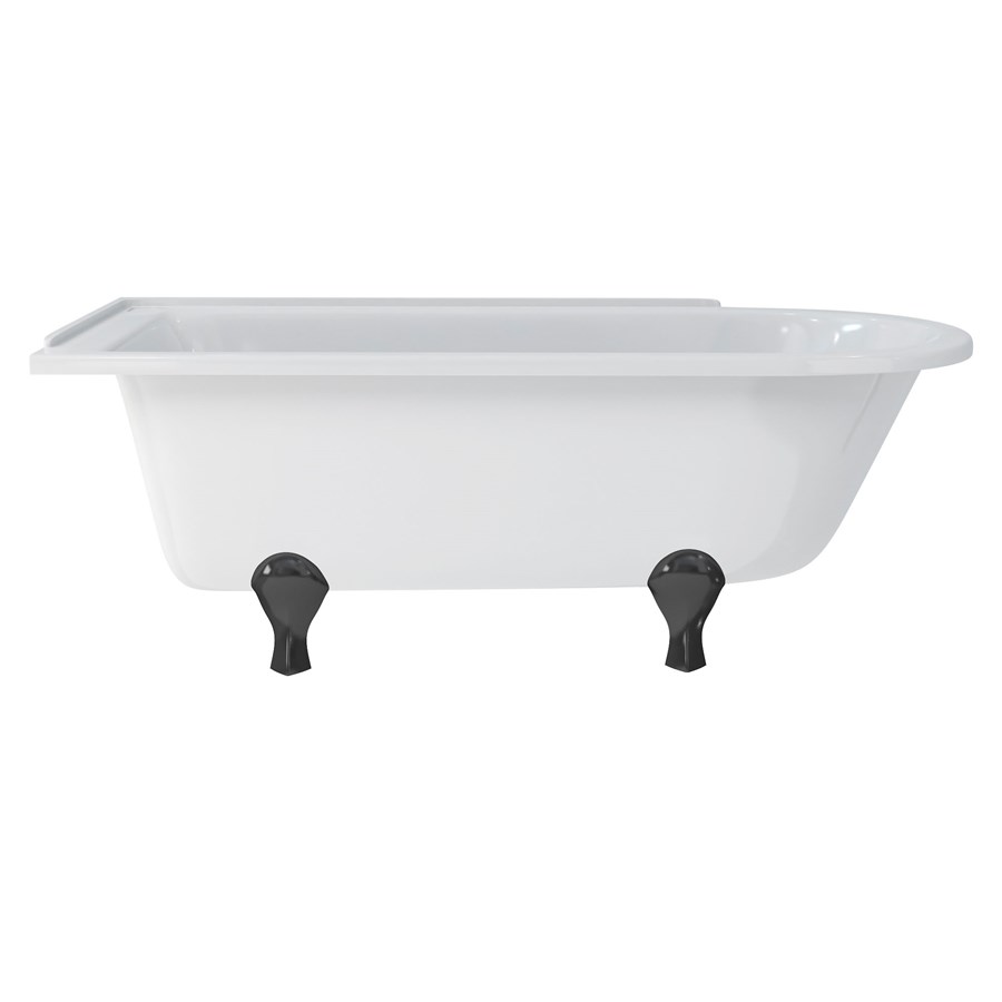 Burlington Hampton 170см душевая ванна с роскошными ножками для левой руки Левая рука с ножками Luxury Arc в белом цвете E13 L2W  - Вид №8