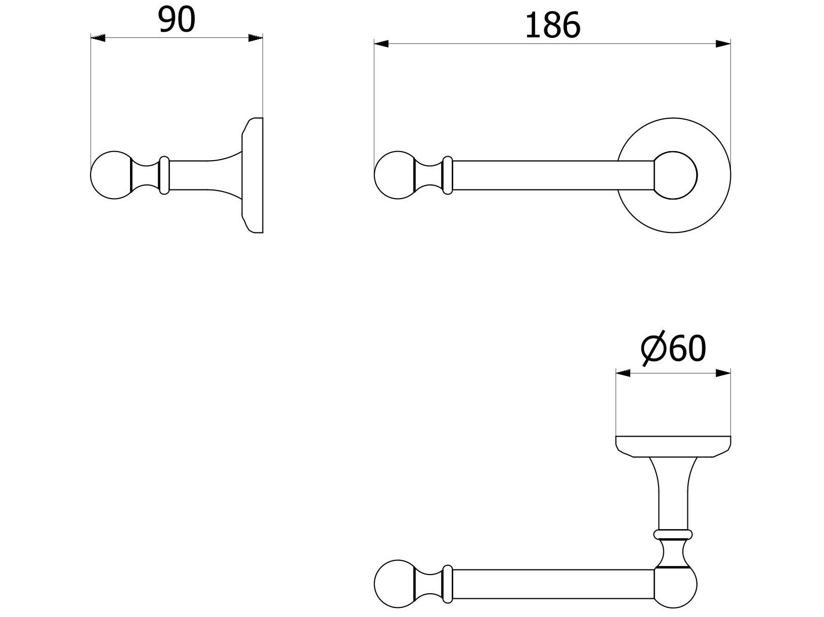 Держатель рулона IB Hermes-аксессуары ARCH-00034557 - Вид №8