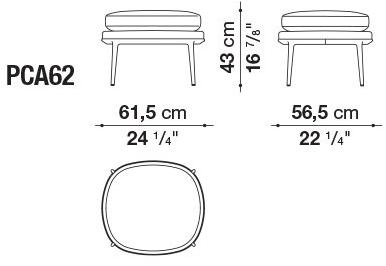 Maxalto Пуф из мягкой кожи Caratos sun-id-1387494 - Вид №3