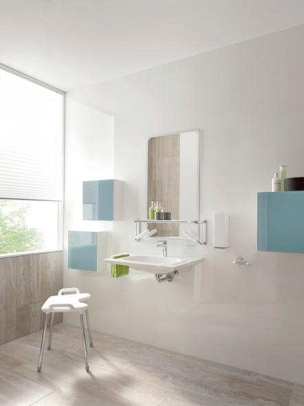 802.03.W100 Зеркальная полка белая версия HEWI Serie 802 LifeSystem  - Вид №4