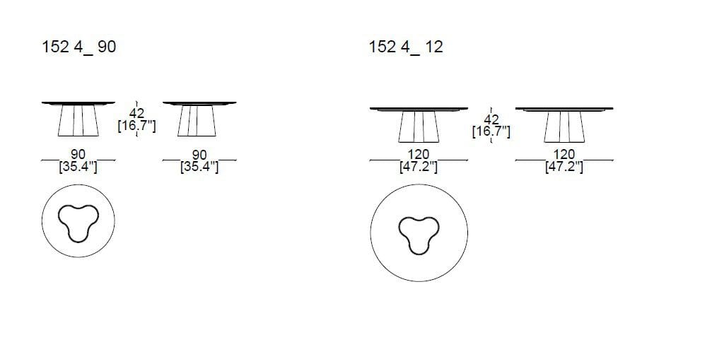Низкий журнальный столик из закаленного стекла CASSINA Treflo ARCH-00078088 - Вид №2