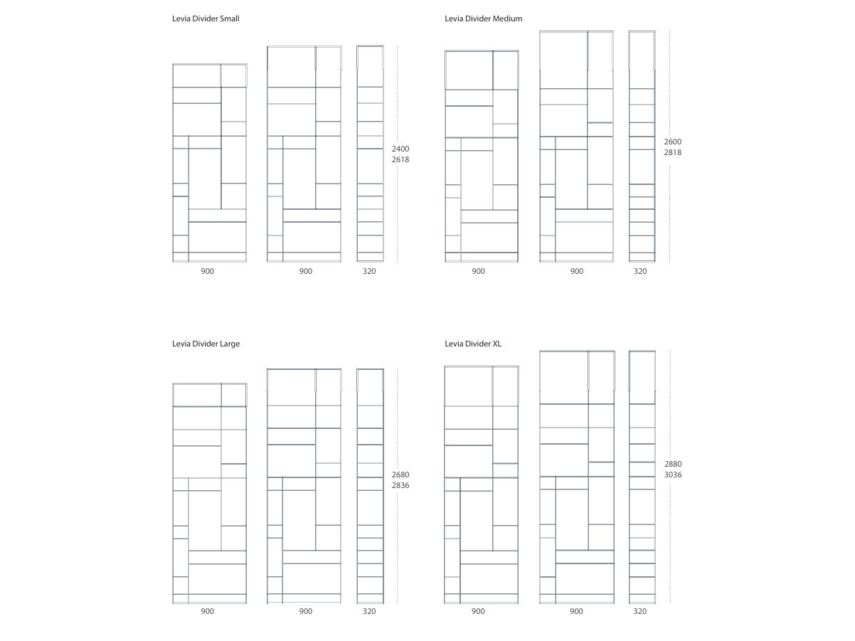 Книжный шкаф с металлическими перегородками Ronda Design Levia ARCH-00051513 - Вид №2
