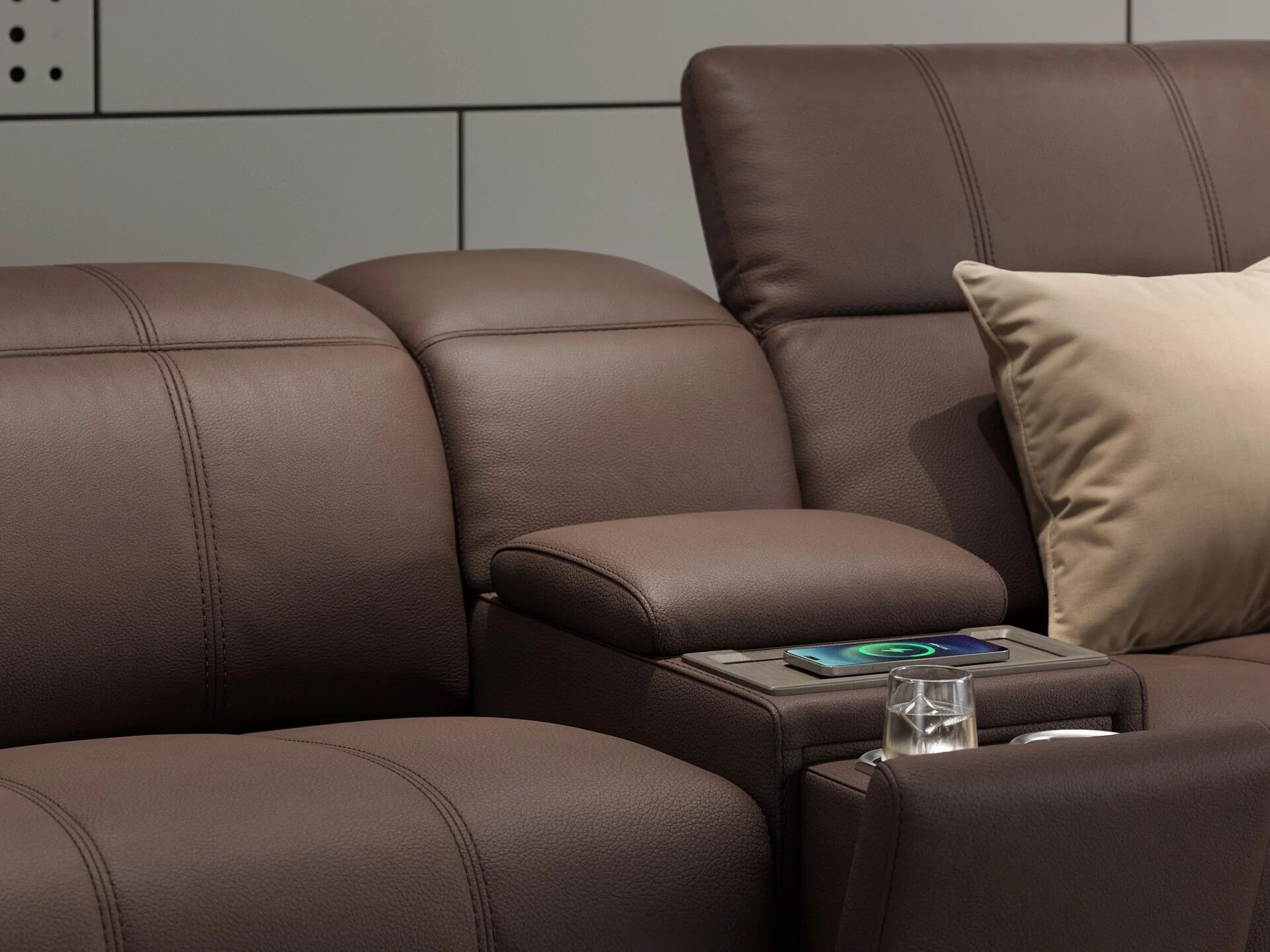 3-местный кожаный диван Sofanella Florida Kino ARCH-00134441 - Вид №5